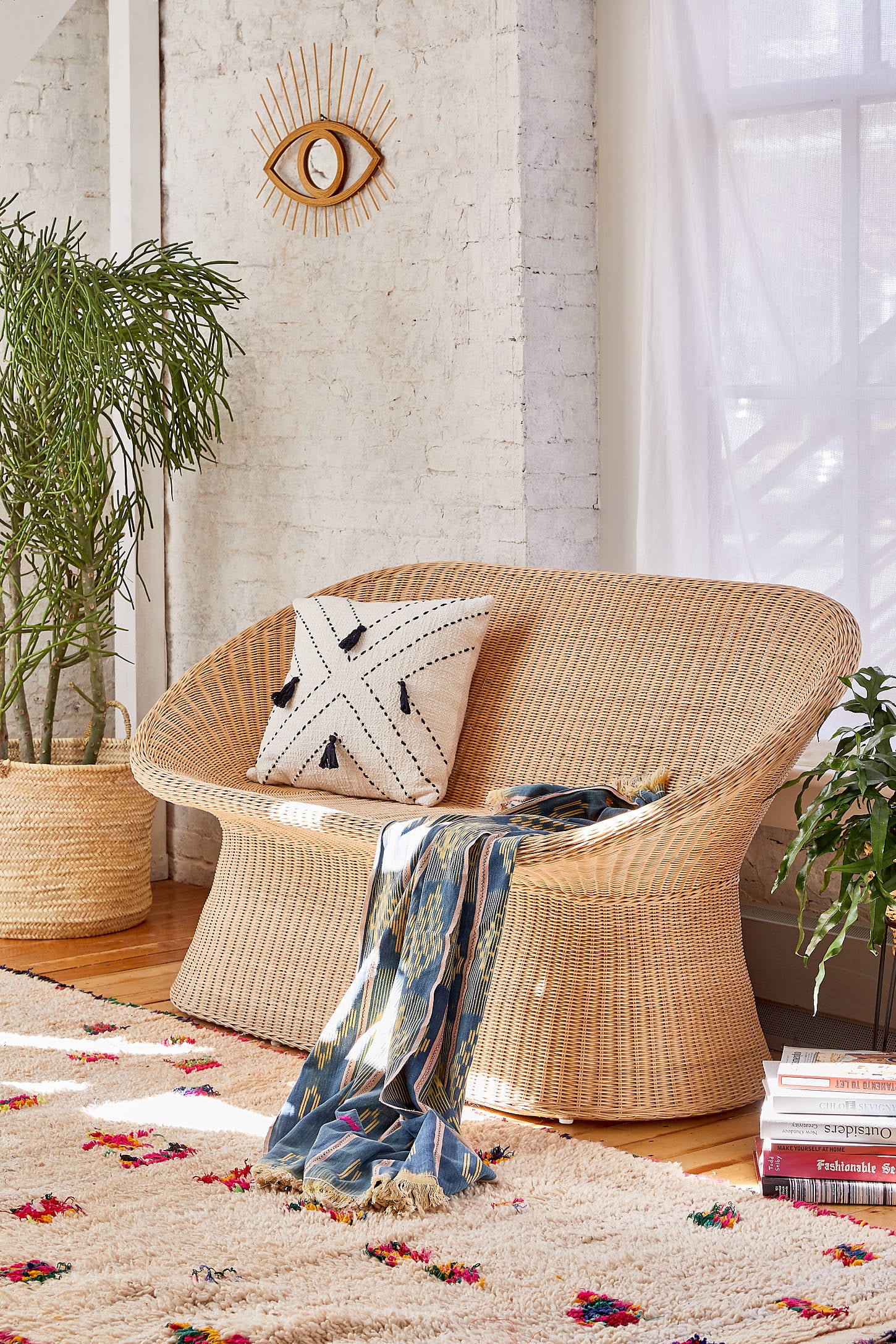 Rattan two seater chair deals