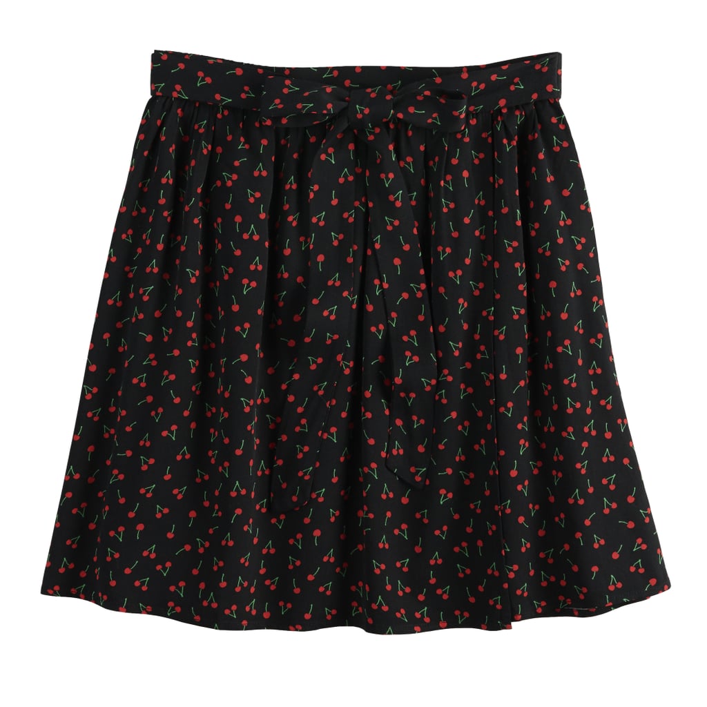 Shirred Full Skirt in Tossed Cherries