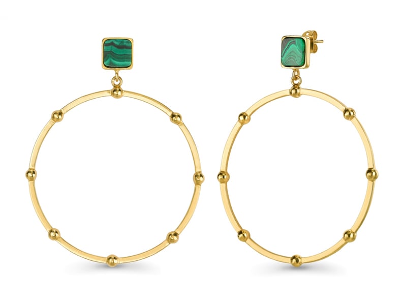 Missoma Lucy Williams Malachite Chandelier Hoops