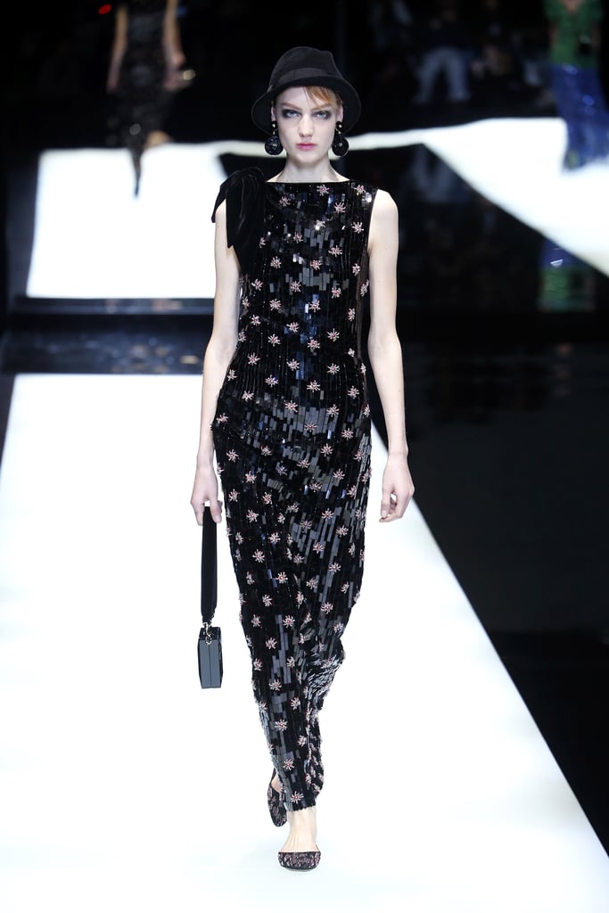 We think she'd stun in this shimmering dress from the new Giorgio Armani collection.