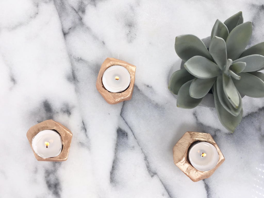 DIY Rose Gold Tea Light Holders POPSUGAR Smart Living