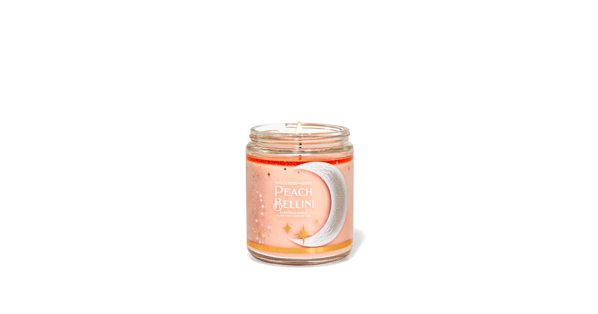 Peach Bellini Single Wick Candle Bath & Body Works Holiday Candles