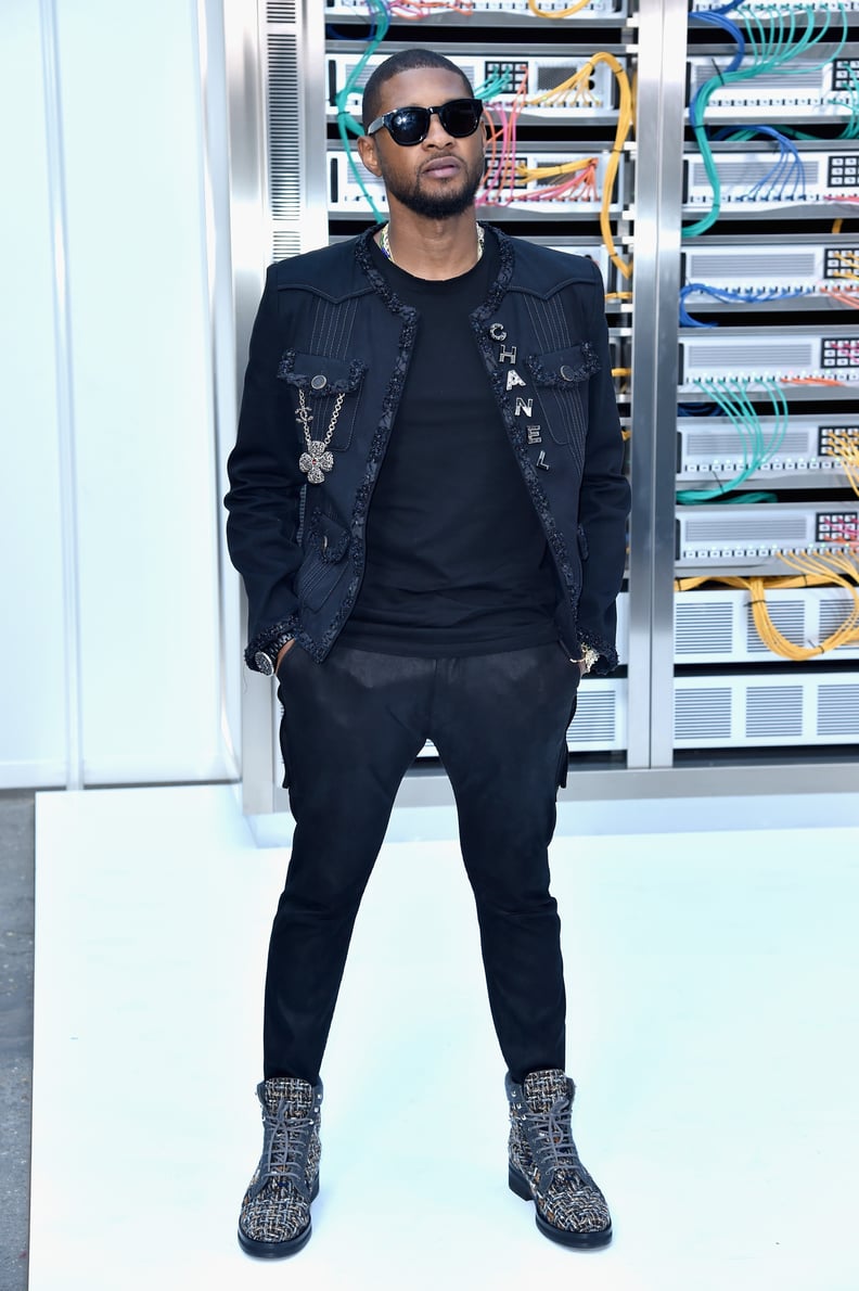 Usher at Chanel Spring 2017 Runway Show, October 2016