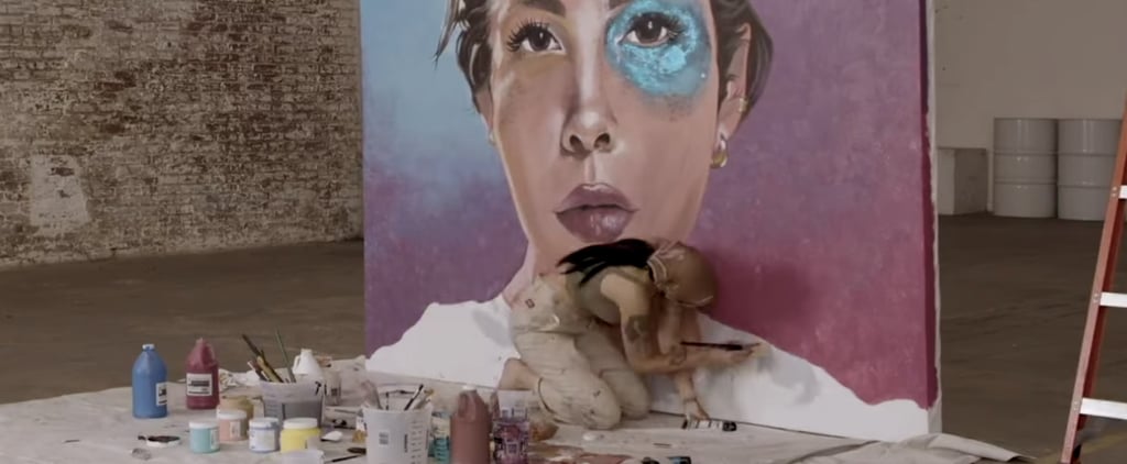 Halsey Painting In Time Lapse Graveyard Music Video Popsugar Celebrity Australia