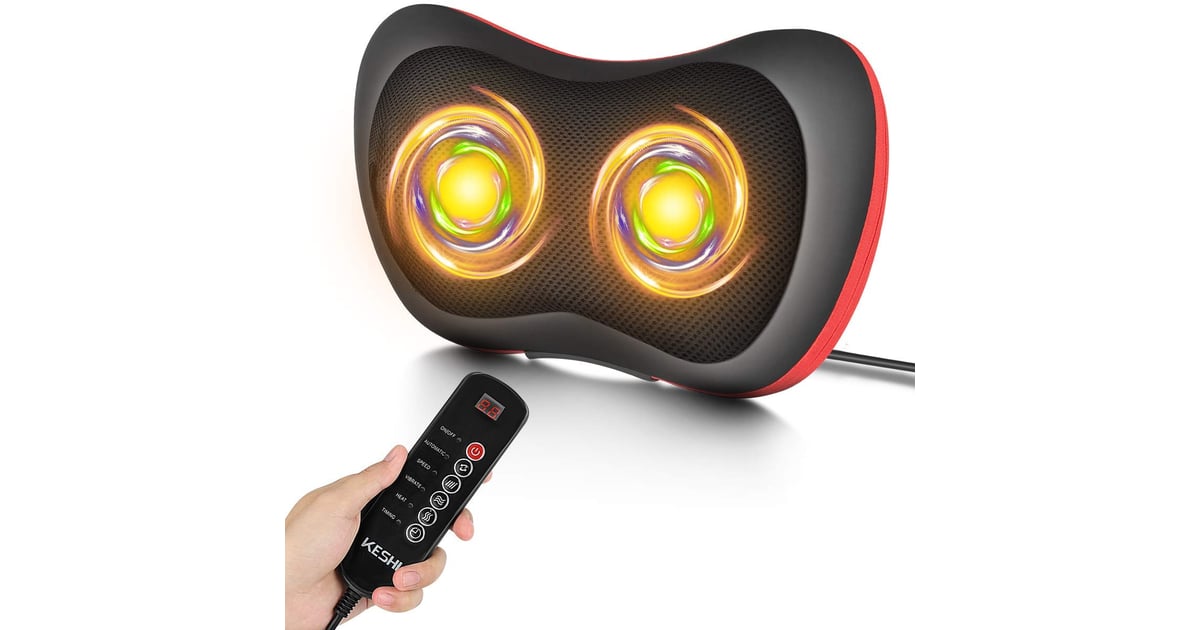 KeShi Back Massager With 12 Heated Rollers and Remote Control The