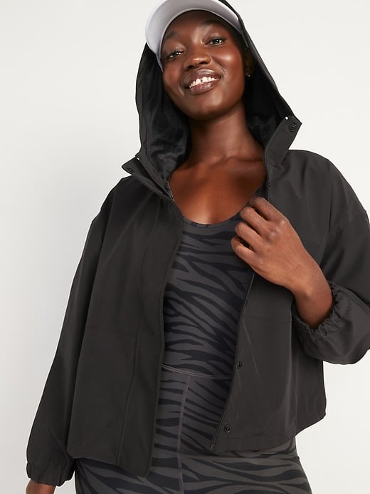 Old Navy Water-Resistant Hooded Cropped Utility Jacket