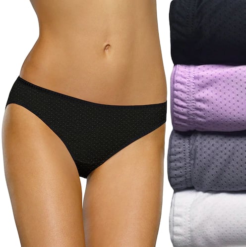 Fruit of the Loom Breathable Micro Mesh Bikini Panties (4-Pack)