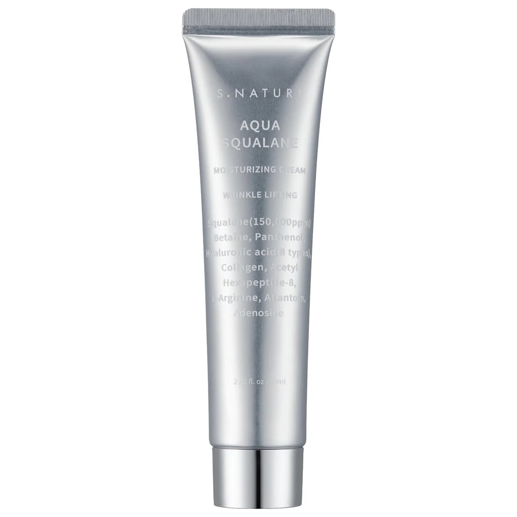 S.Nature Aqua Squalane Moisturizing Lightweight Hydrating Face Cream ($28)
As one of South Korea's top beauty retailer Olive Young's best-selling moisturizers, you can trust that this lightweight hydrator checks off all the boxes. It deeply hydrates thanks to a dose of hyaluronic acid and squalane, absorbs quickly into the skin, and is safe for acne-prone skin.