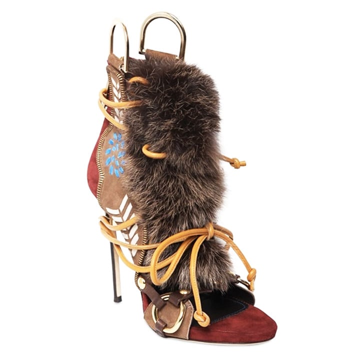 DSQUARED2 Leather & Fox Fur Sandals ($1,855)