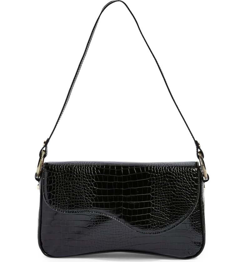 Topshop Remi Croc Shoulder Bag