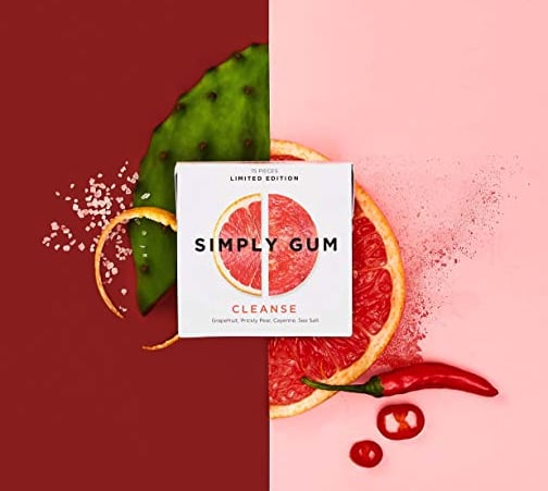 Simply Gum Natural, Vegan Chewing Gum, Cleanse With Grapefruit, Prickly Pear, and Cayenne