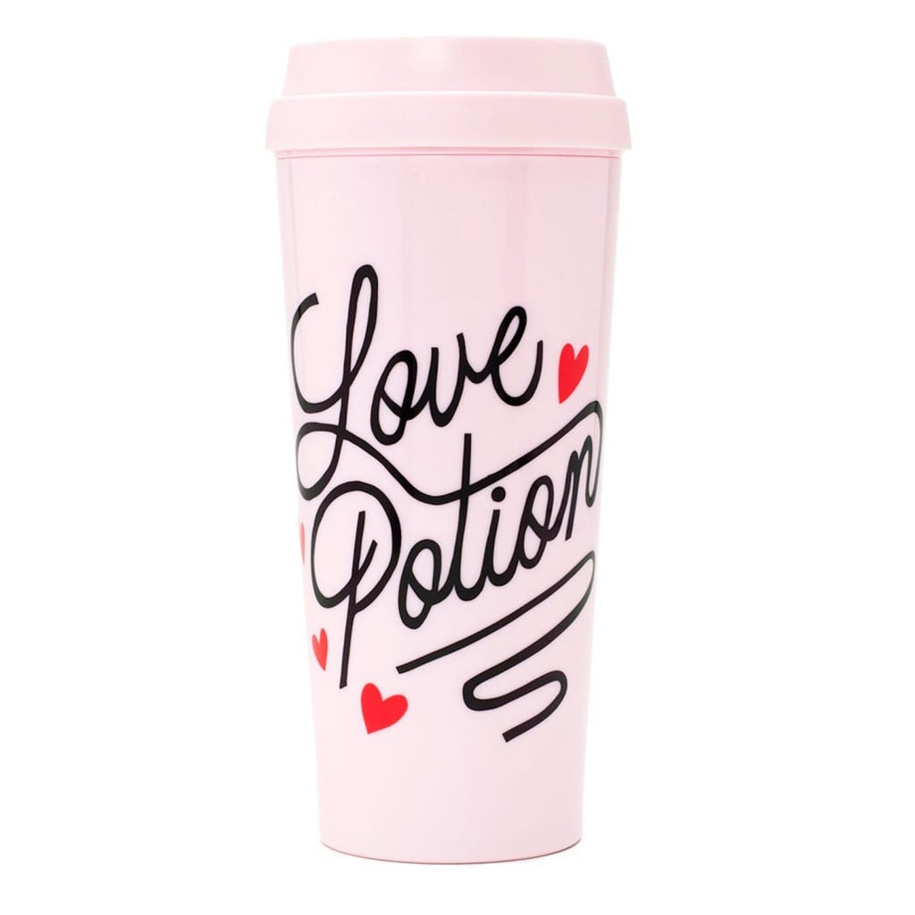 Hot Stuff Thermal Mug — Love Potion ($14)
"A cute, pink travel mug makes a great Valentine's Day gift for yourself. Coffee really is a magical potion and should be labeled as such." — KE