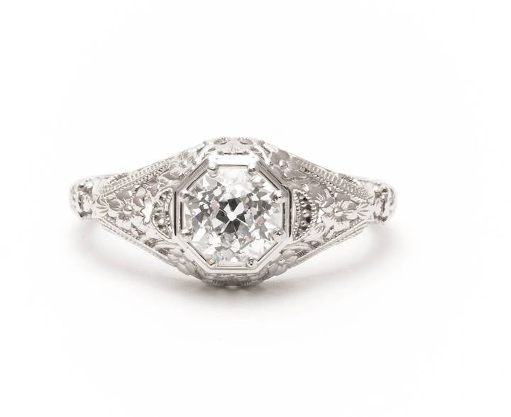 Art Deco Diamond Engagement Ring