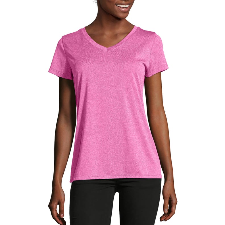 Hanes Sport Heathered Performance V-Neck Tee