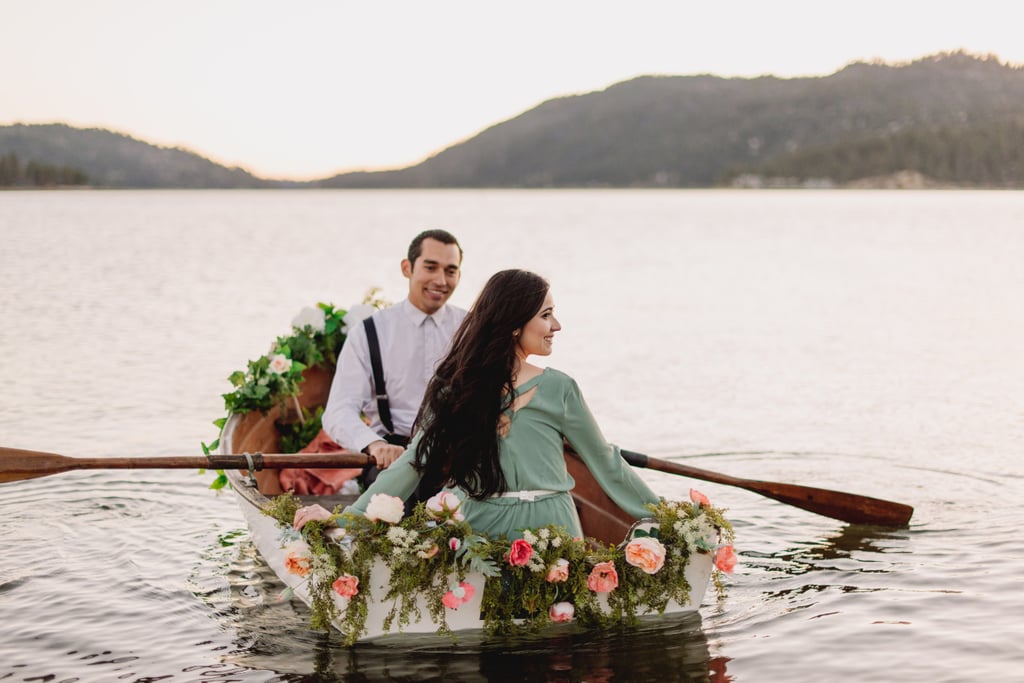 Engagement Photos in a Rowboat