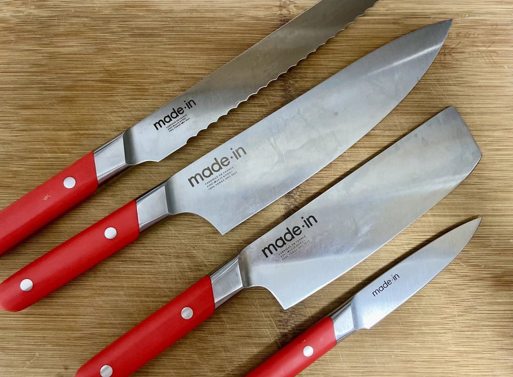 Made In Knife Sets and Kitchen Knives ($349, originally $406)
You don't have to be a professional chef to love this knife set — though one PS editor argued that the practical set actually made her feel like one in our product review on the Made In Knives. Whether you're cutting through dense meats or are meal-prepping vegetables for your upcoming week, these knives are sure to be a kitchen savior!
Editor Quote: "After owning these deluxe knives for about two months, I found myself reaching for the Chef Knife most often, using it to cut everything from meats to vegetables into different chops and sizes. But my favorite is actually the Nakiri Knife because it's made me chop vegetables finer that I ever could have imagined." — Yerin Kim, former features editor