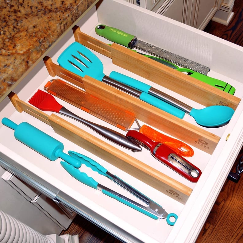 Royal Craft Wood Adjustable Bamboo Drawer Dividers Organizers