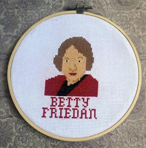 Betty Friedan Threaded Print