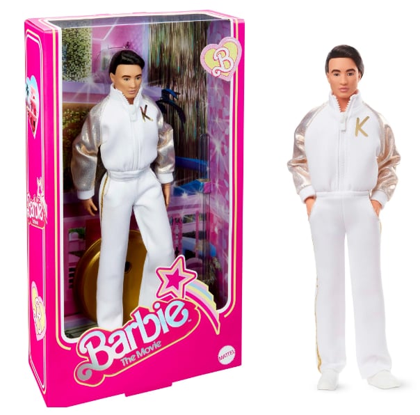 "Barbie: The Movie" Ken in White and Gold Tracksuit