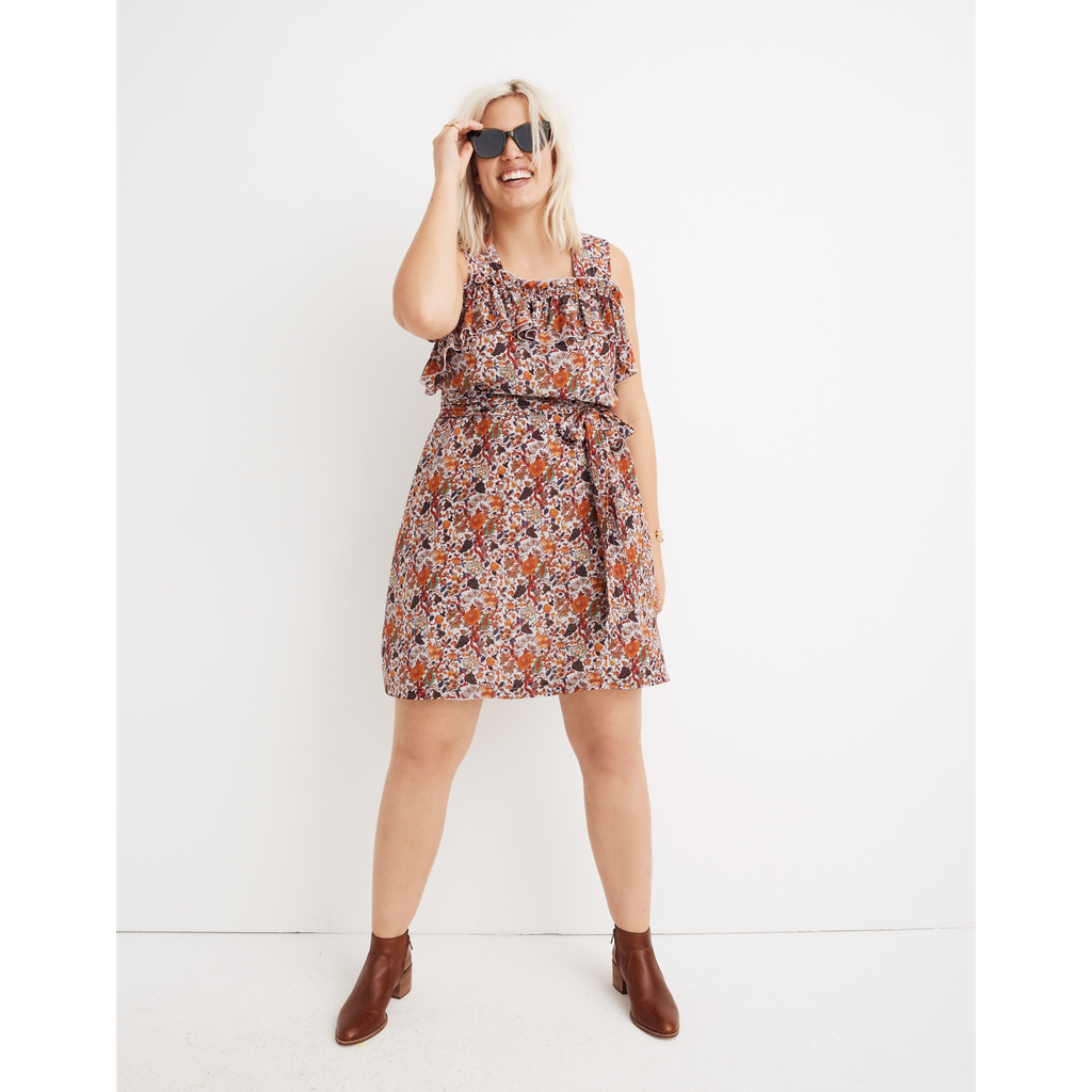 Floral Ruffled Dress Madewell Collaboration with Karen Walker