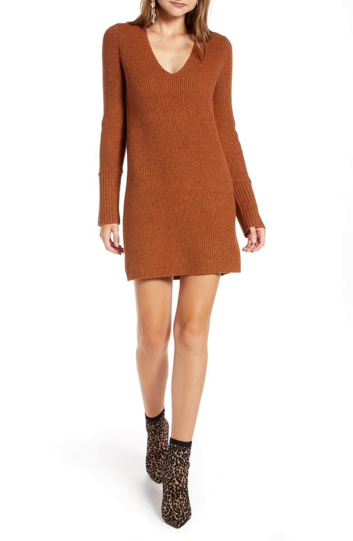 Long Sleeve Tunic Sweater Dress 