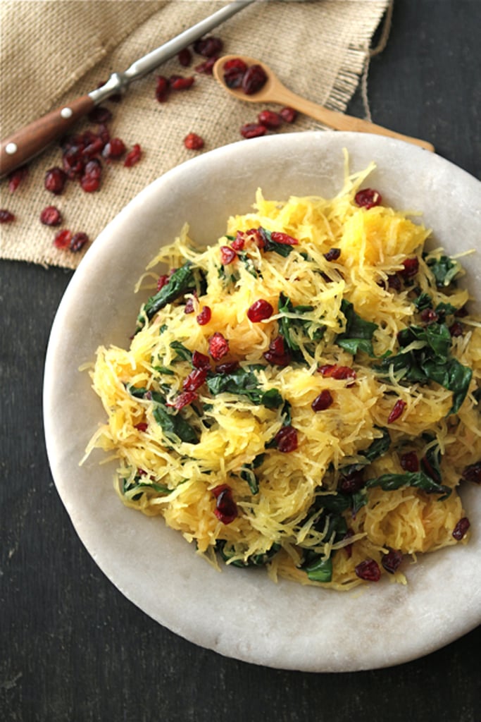 Spaghetti Squash With Swiss Chard and Cranberries
