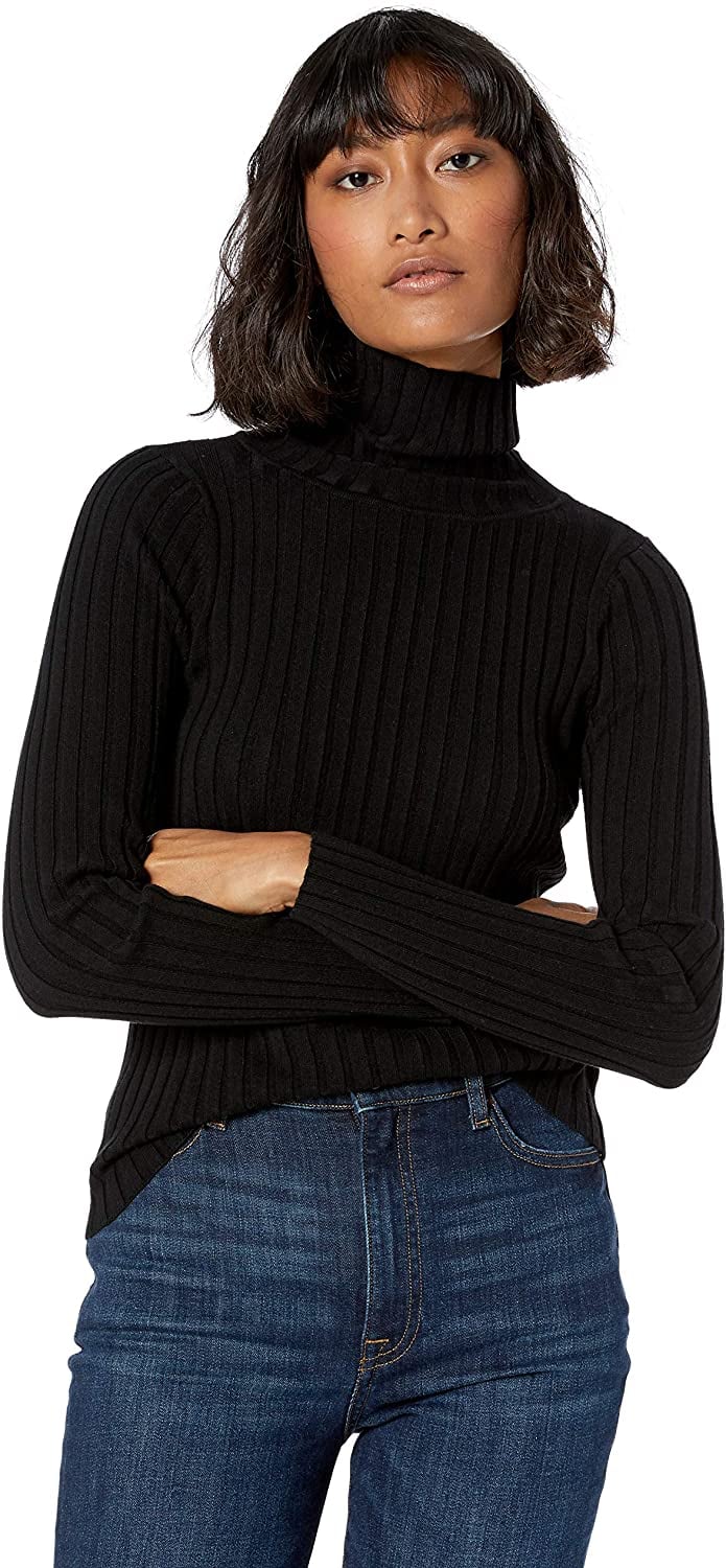 The Drop Amy Fitted Turtleneck Ribbed Sweater