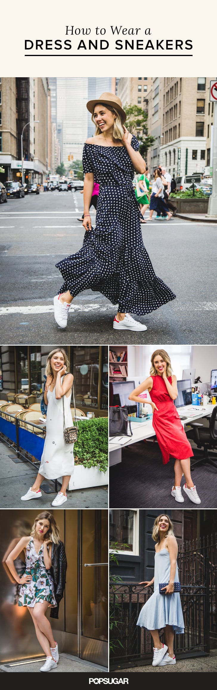 How to Wear a Dress and Sneakers