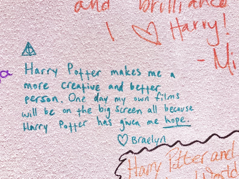 "Harry Potter makes me a more creative and better person. One day my own films will be on the big screen . . ."