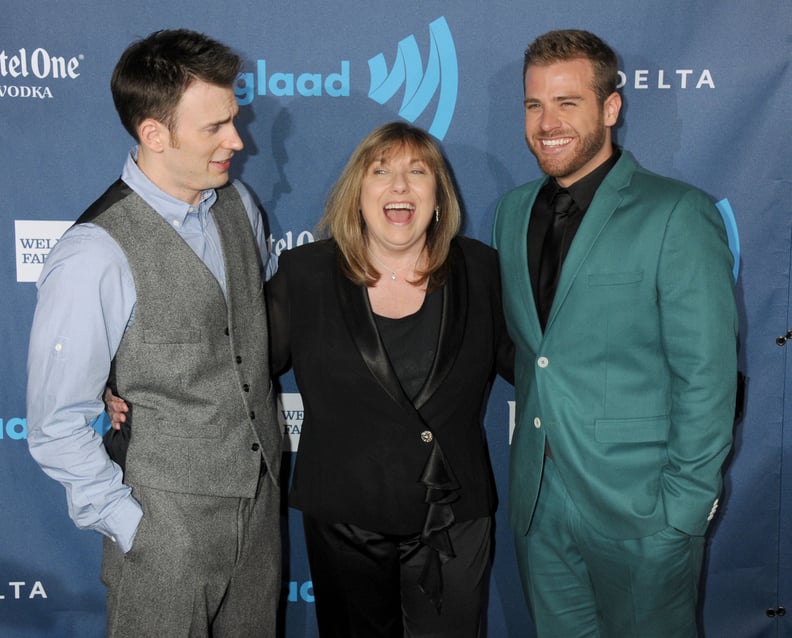 Chris, Scott, and Mom Lisa at the 24th Annual GLAAD Media Awards in 2013