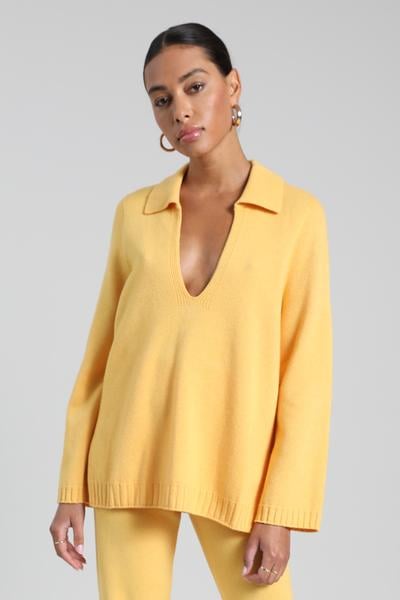 LESET Zoe V Neck Polo