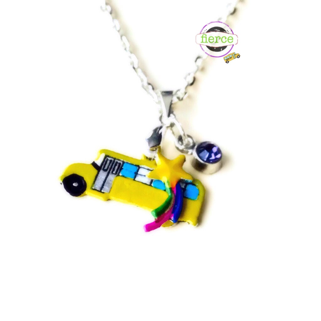 Magic School Bus Necklace ($17)