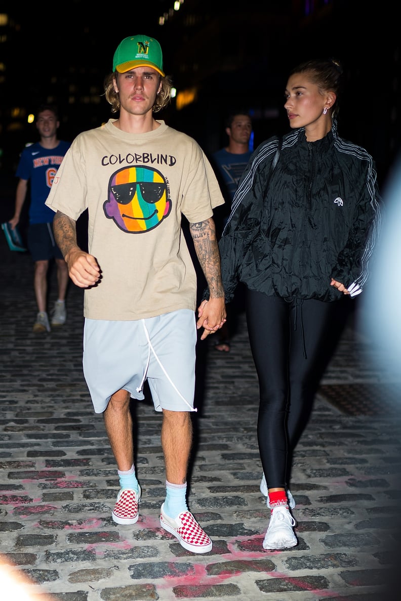 Justin Bieber Hailey Baldwin Matching Shoes and Socks 2018 POPSUGAR Fashion