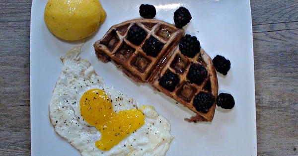 Lemon Blackberry Waffles