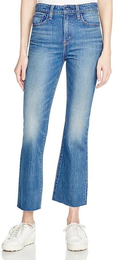 Levi's Crop Kick Flare Jeans in Indigo Junkie ($98) | The Top 8 Denim  Trends to Know This Spring | POPSUGAR Fashion Photo 14