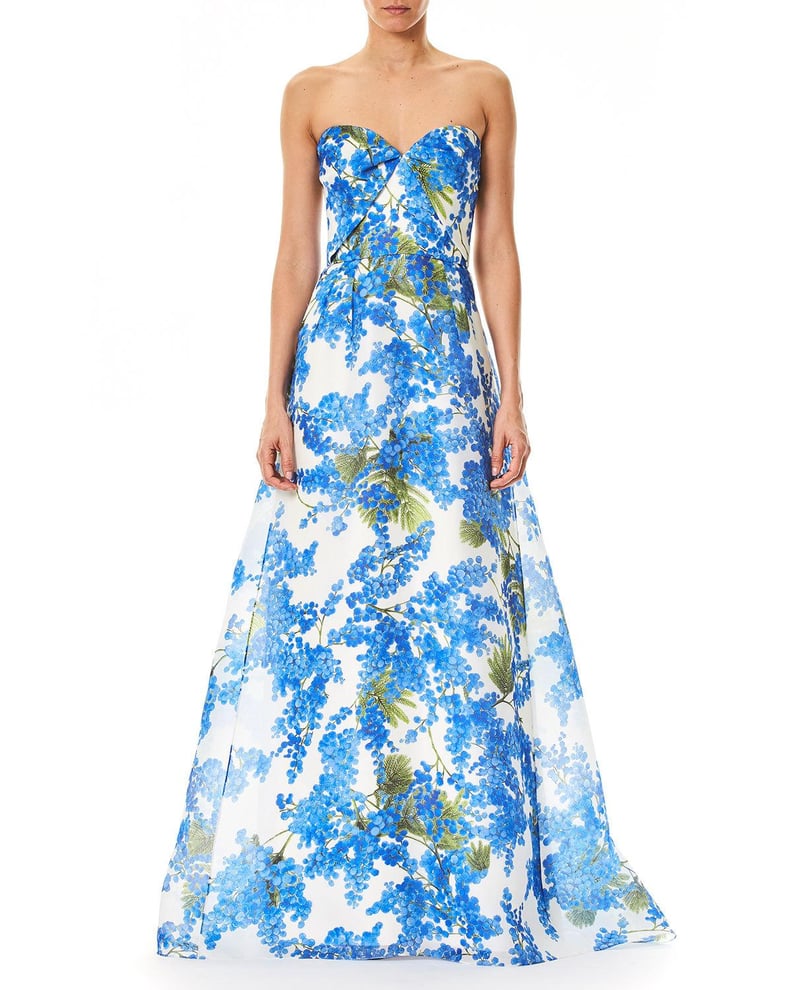 Carolina Herrera Floral-Print Evening Gown