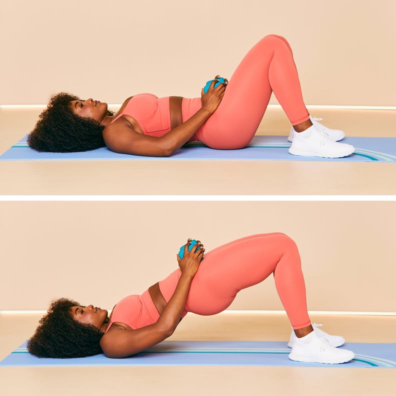 This Move Is Better Than Squats at Building Butt Strength — and You Can Do It Lying Down, building, Butt, butt exercises, dumbbell exercises, Fitness, fitness tips, gif exercises, lying, Move, popsugar, Squats, Strength, strength training, tamara pridgett, trainer tips, workouts