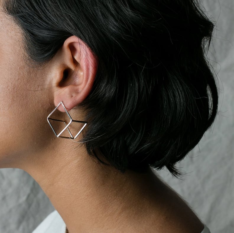 Hamaila Nabi Cube Earrings