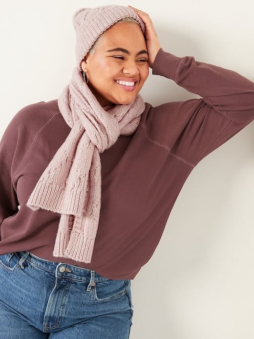 Old Navy 2-Pack Cable-Knit Beanie And Scarf Set