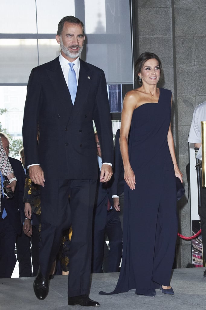 Queen Letizia's Navy Jumpsuit September 2018