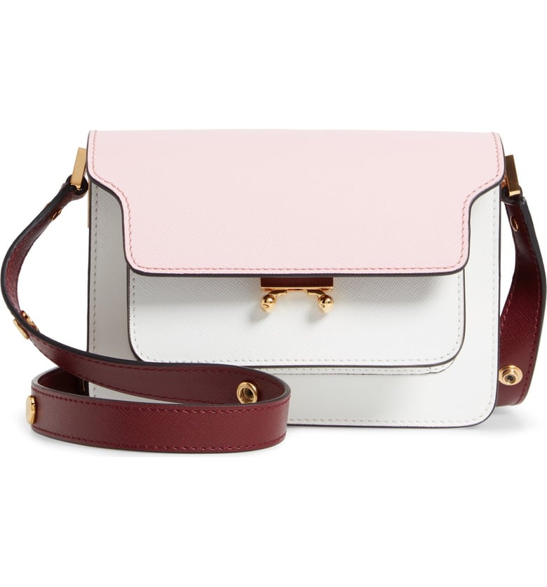 Marni Small Trunk Colorblock Leather Shoulder Bag