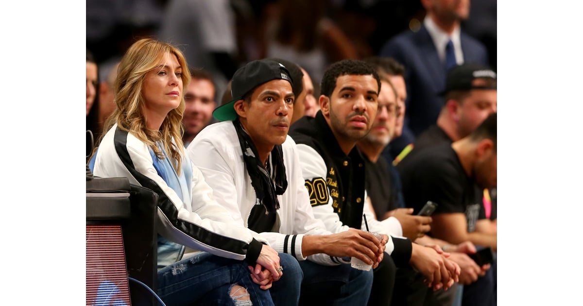 Drake and Ellen Pompeo at a Brooklyn Nets Game POPSUGAR Celebrity Photo 2