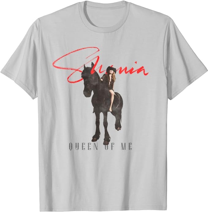 Official Shania Twain Queen Of Me Horseback Grey T-Shirt ($25)