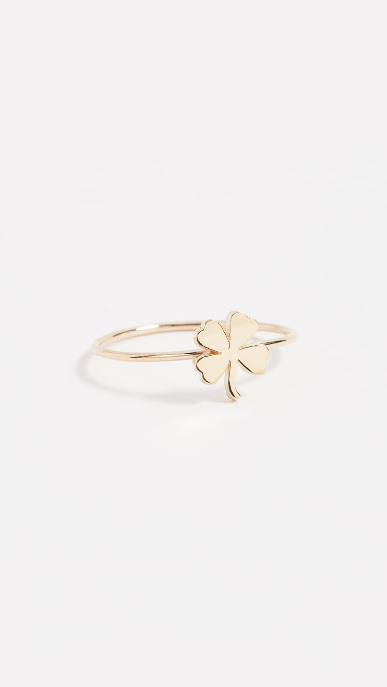 A Good Luck Ring: Jennifer Meyer Jewelry 18k Gold Mini Clover Ring