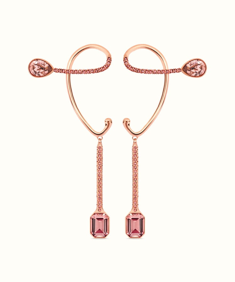 Fenty Roped In Rose-Tone Ear Cuffs