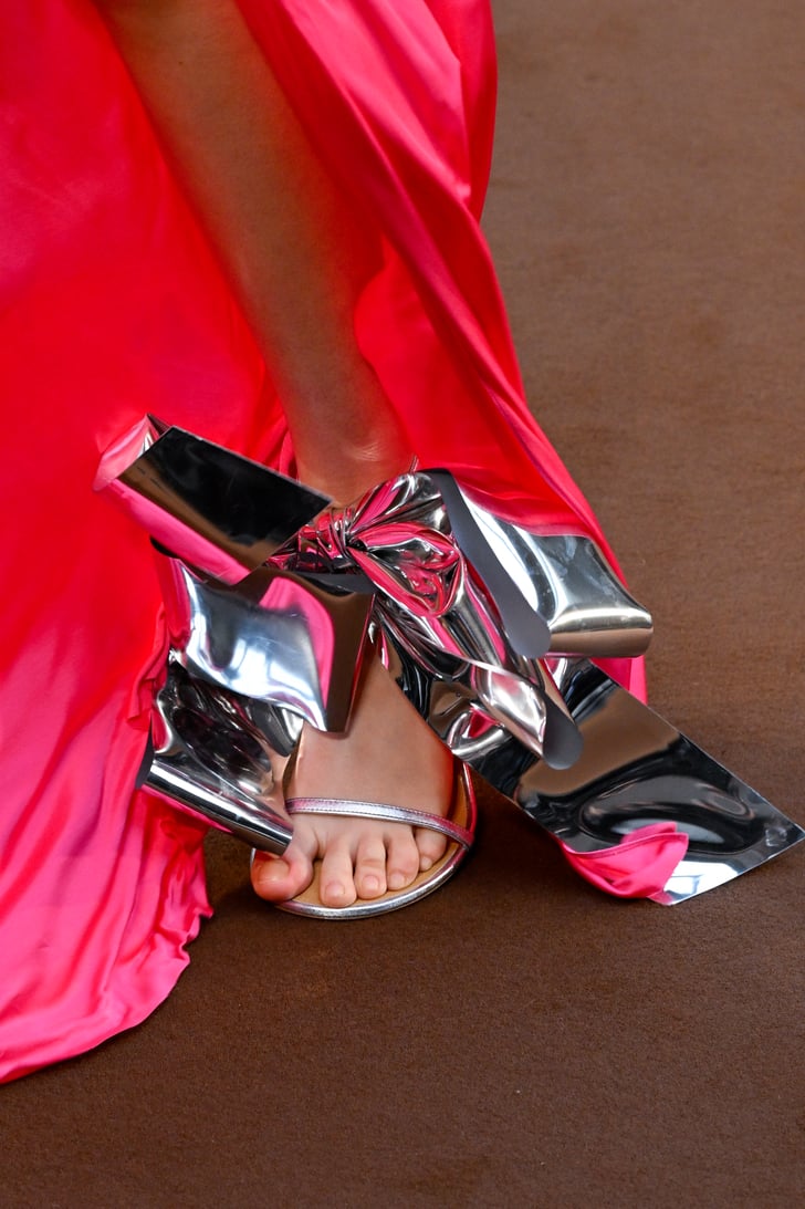 Loewe's Silver Bow Heels During Its Autumn 2022 Runway Show | POPSUGAR ...