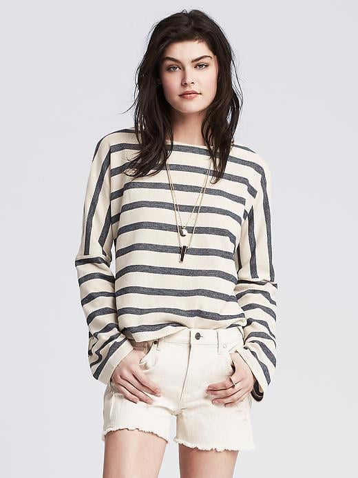Banana Republic Striped Pique Sweatshirt ($70)