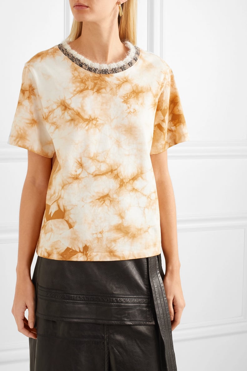 3.1 Phillip Lim - Wool-trimmed tie-dye cotton-jersey T-shirt