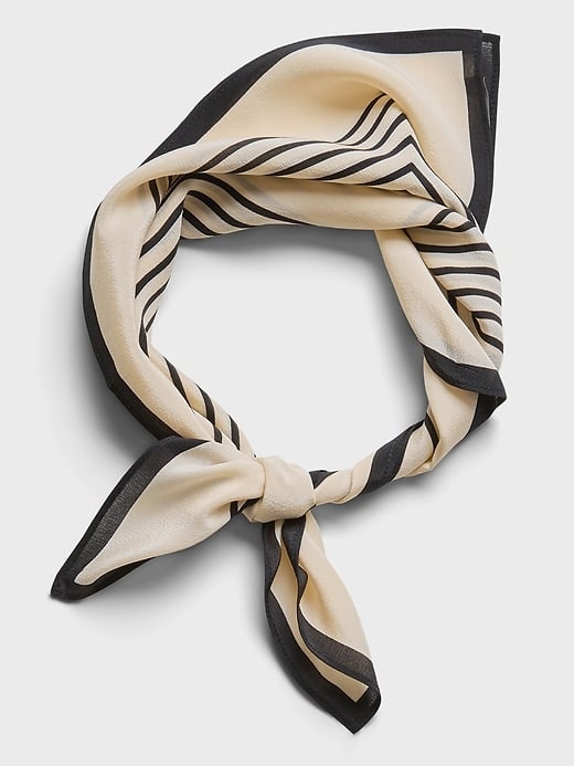 Banana Republic Border Stripe Silk Bandana