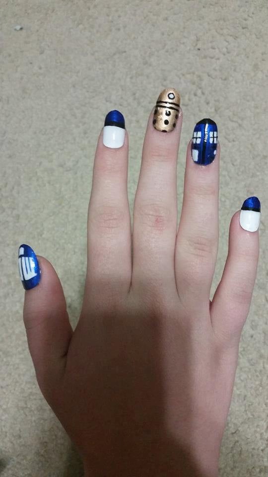 Artistic Talons Doctor Who Nail Art False Nails